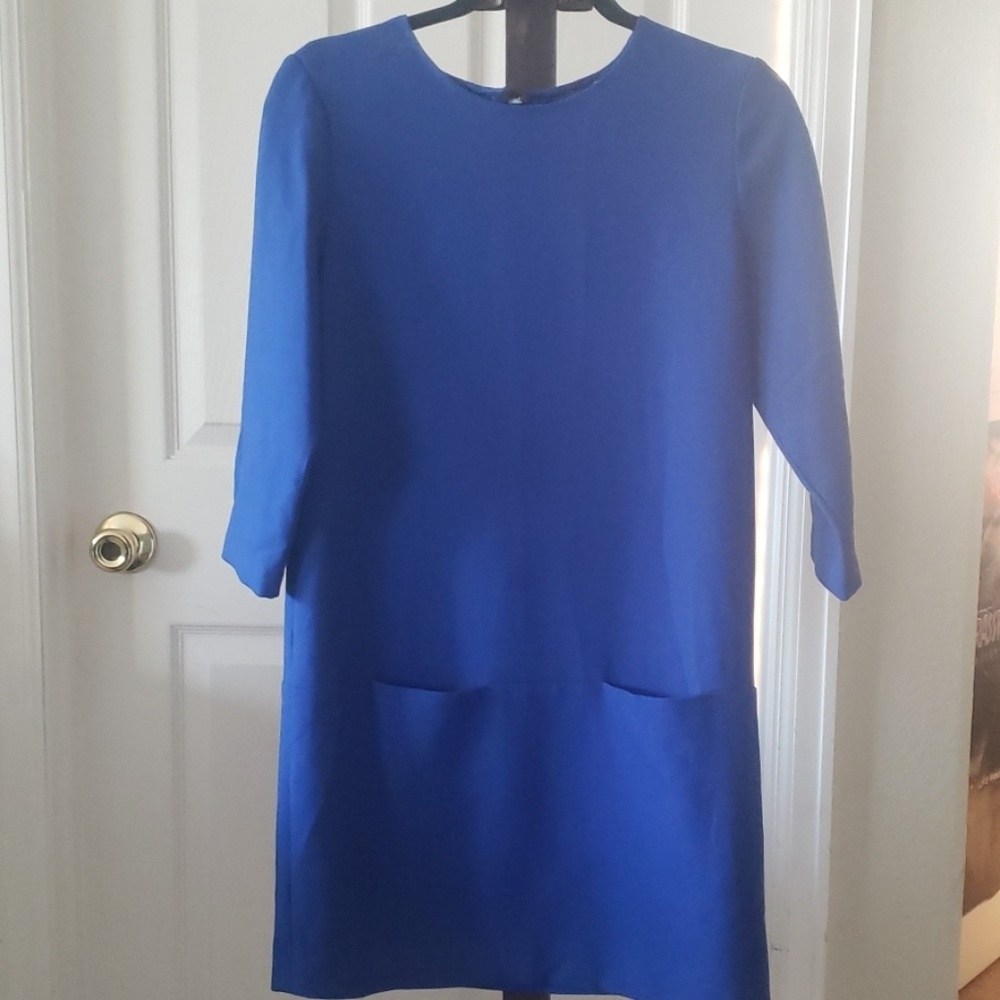 Ann Taylor Cobalt blue shift dress sz 4